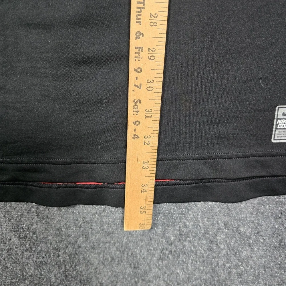 Nike Pro Combat Shirt Mens Large Fitted Black Long Sleeve Mock Neck Performance‎